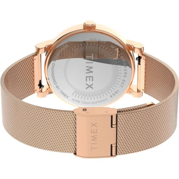 Timex Rose Gold Mesh Watch with Sparkling Dial - Picture 4 of 7